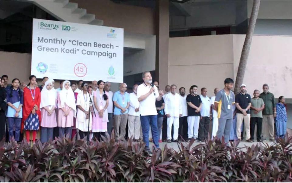 Bearys Group of Educational Institutions organises 45th Clean Beach-Green Kodi Campaign